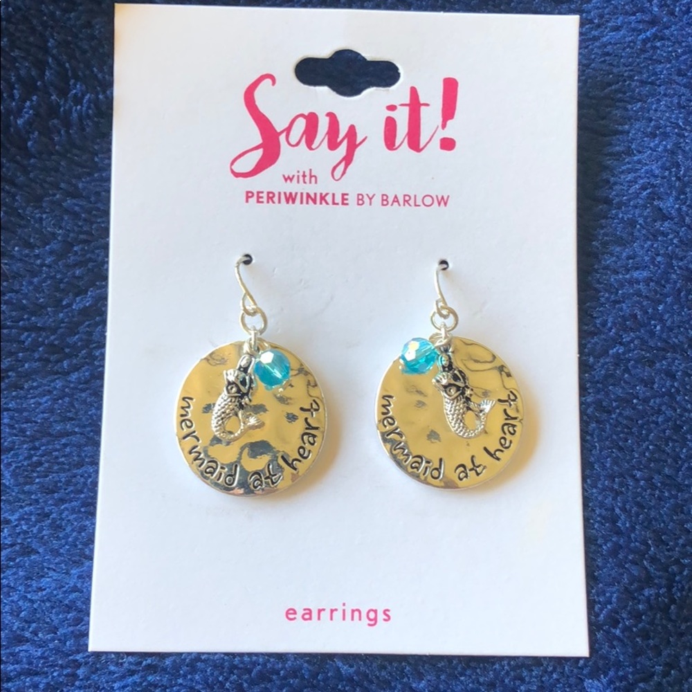 Mermaid Earings NWT - periwinkle by Barlow